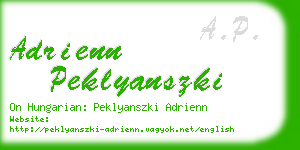 adrienn peklyanszki business card